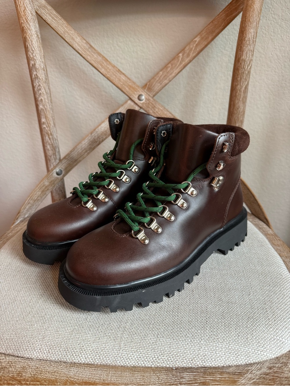 Anthropologie Maeve Lace-Up Hiker Boots
